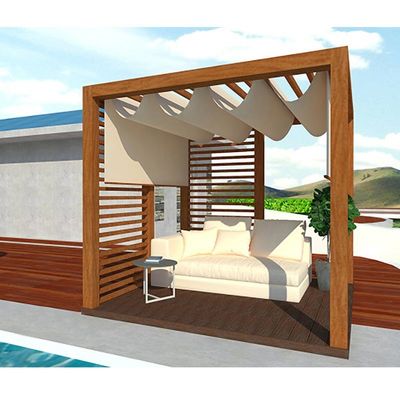 Καλή τιμή. Προσαρμοσμένο WPC Pergola ξύλο πλαστικό σύνθετο κατάστρωμα Pergola ελαφρύ σε απευθείας σύνδεση